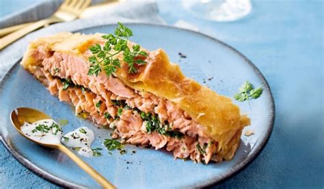 Saumon en croûte feuilletée