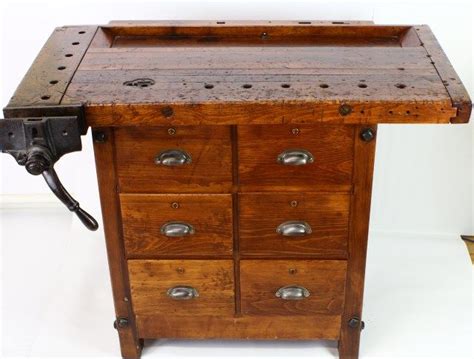 Cabinet assembler, cabinet builder, cabinet. Antique oak and pine cabinet makers bench