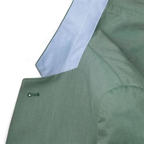 Charles Tyrwhitt Green Oxford Slim Fit Unstructured Jacket 520