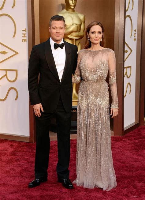 Angelina Jolie Stuns In Sparkling Nude Dress At Oscars Vanity Fair