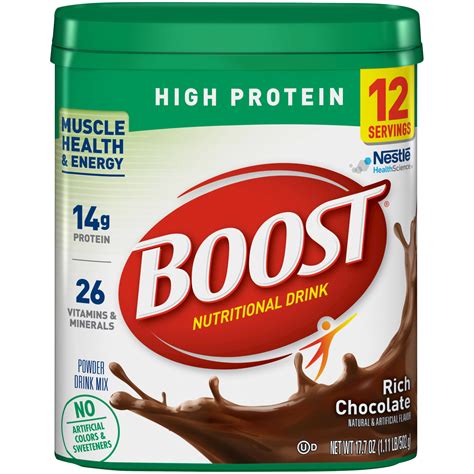 Boost High Protein Nutritional Powder Drink Mix Rich Chocolate 177