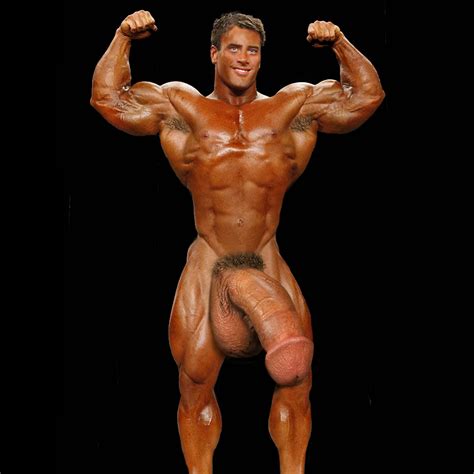 Gigantic Huge Meat Appreciative Bodybuilder Poses With Gigantic Dick