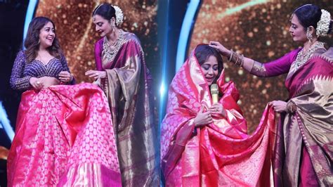 Indian Idol 12 Rekha Ne Pehnayi Neha Kakkar Ko Saree Shadi Ka Shagun