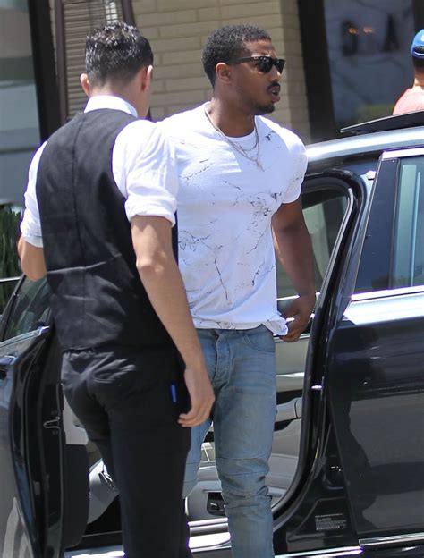 Michael B Jordan Out For Lunch In La And More On His And Chadwick Boseman S Captain America