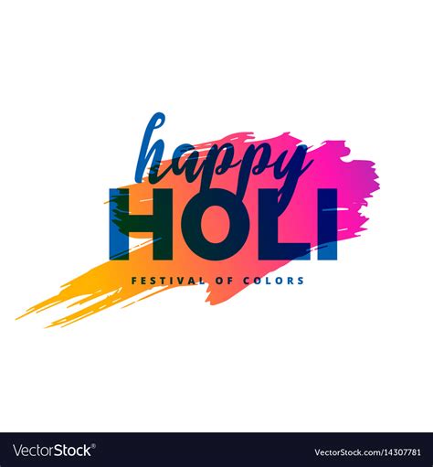 Happy Holi Background With Color Splash Royalty Free Vector