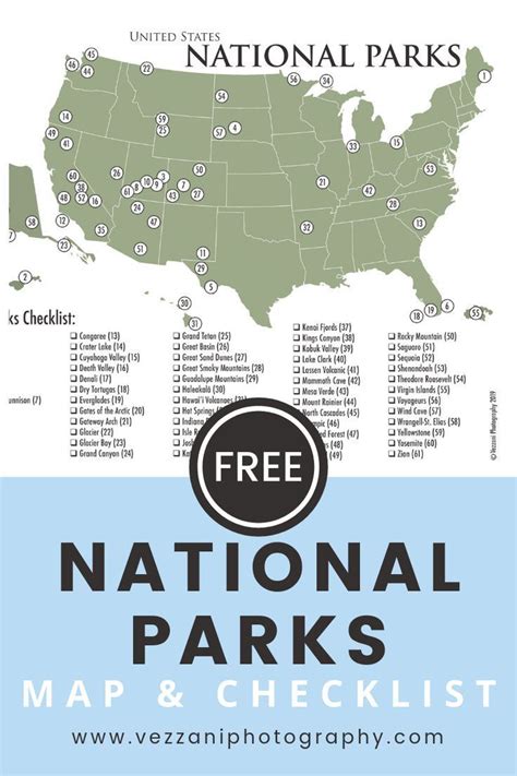 √ Map Of All National Parks 2020