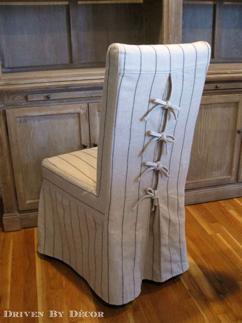My morning slip cover chair project using remnant fabric parsons chairs. Corseted slip covers. Instantly change the look of your ...