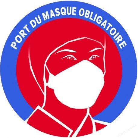 Affiche destinée notamment aux communes. Le port du masque désormais obligatoire dans les lieux ...