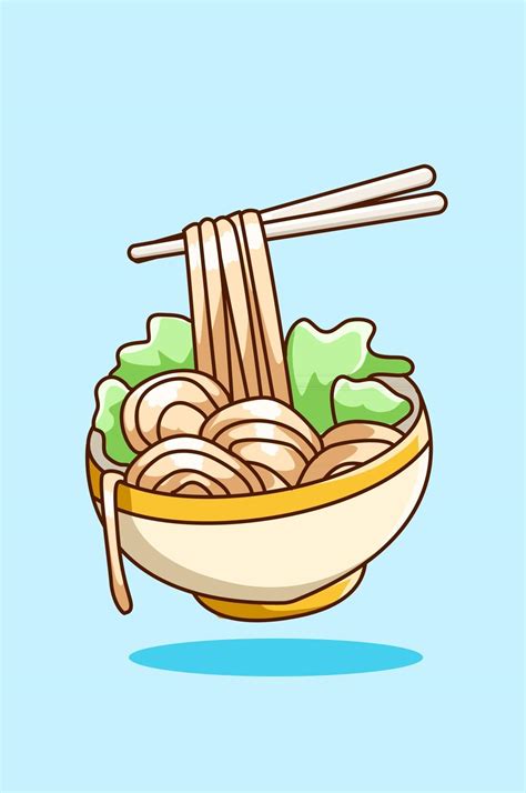 A Nice Noodle Cartoon Vector Illustration 2726242 Vector Art At Vecteezy