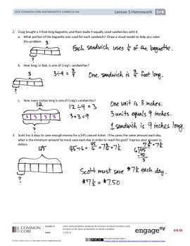 Lesson 14 homework answer key , links to module 1 lesson videos. EngageNY (Eureka Math) Grade 5 Module 4 Answer Key by ...