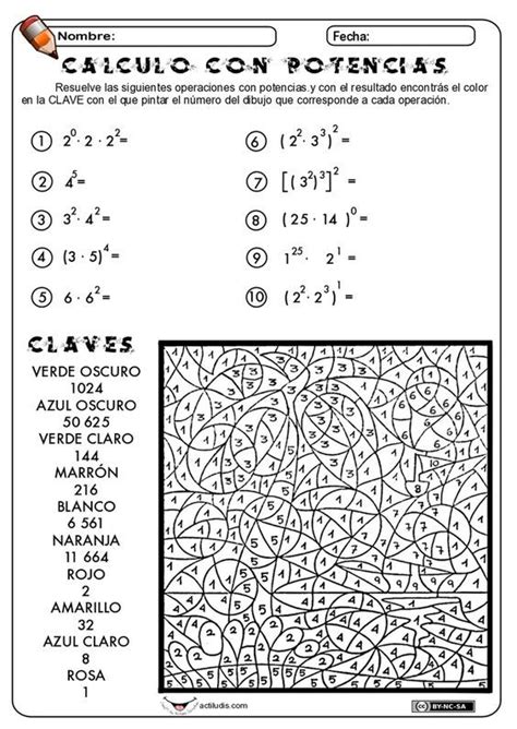 Juegos de mesa juegos juegos para imprimir juegos imprimibles parchis oca serpientes y escaleras monopoly juego de mesa más manualidades. calculo-de-potencias-pdf | Ejercicios matematicos ...