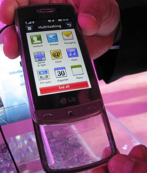 Transparent Keypad Shines On Lg Slider Phone Wired