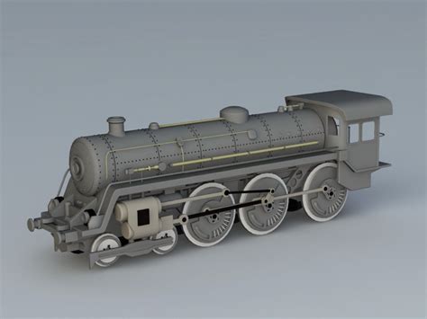 Old Steam Train 3d Model Autodesk Fbx Files Free Download