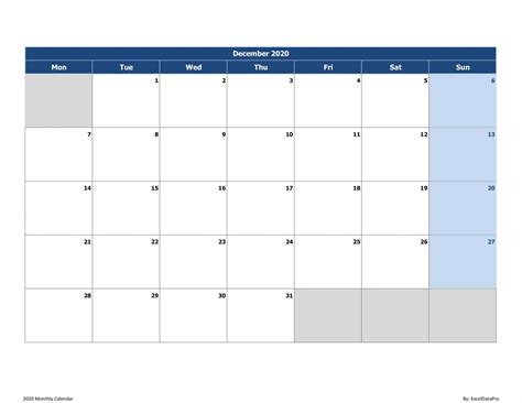 Calendar 2020 Excel Spreadsheet Calendar Printables Free Templates