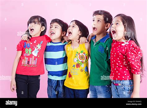 Indian Kids Groups Friends Fun Stock Photo 81976962 Alamy