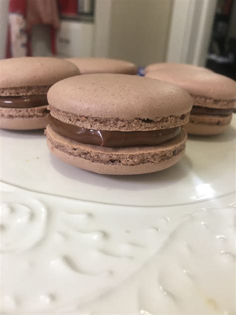 First Time Making Macarons Nutella Of Course I Photographed The