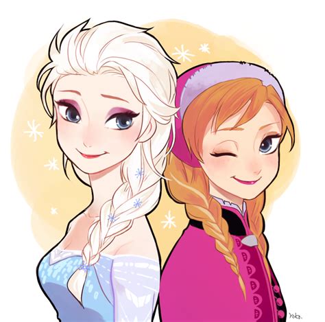 Elsa And Anna Frozen Fan Art Fanpop