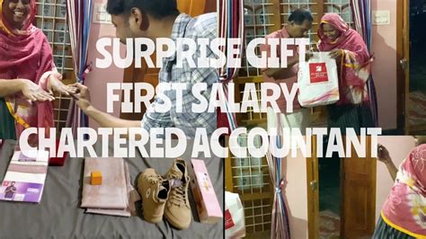 First Salary of Charteredaccountant|Surprise gift to fam