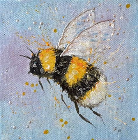 Bumblebee 2018 Acrylic Painting By Angie Livingstone Bee Painting
