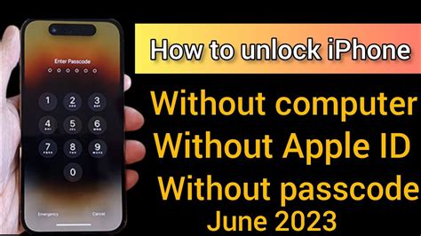 How To Unlock IPhone 4 5 6 7 8 X XR 11 12 13 14 Pro Max Passcode