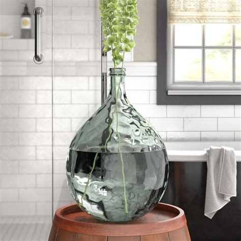 Clear Glass Decorative Floor Vase Reviews Birch Lane
