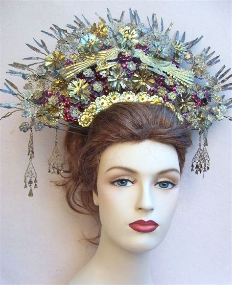 Vintage Tiara Sumatra Indonesia Wedding Headdress Crown Headpiece Aax 160 00 Via Etsy