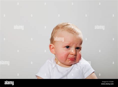 Baby Boy Crying Stock Photo Alamy