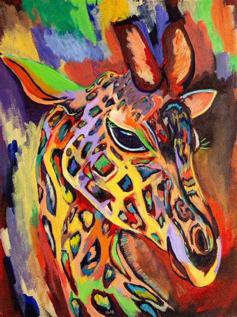 Giraffe Art Print — 1310studio Giraffe Art Abstract Animal Art