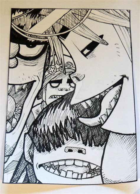 My Gorillaz Drawing by DrunkenAlucard on DeviantArt