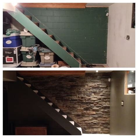 We did not find results for: Basement stairs. Before and after. Ugly painted cinder ...