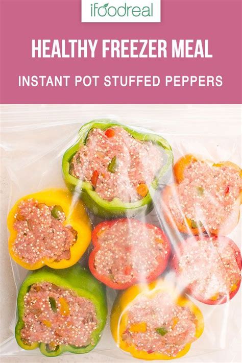 You can make a big batch in 40 minutes total! Instant Pot Stuffed Peppers Recipe with ground turkey and ...