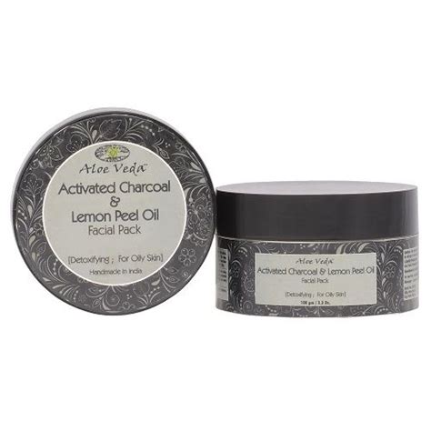 Buy Aloe Veda Face Pack Activated Charcoal Lemon Peel Detoxifying 100