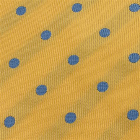 Yellow Tie With Light Blue Polka Dots Lemon Ties Mens Neckties Au