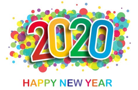 Frohes Neues Jahr 2020 Konfetti Transparente Png Stickpng