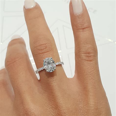 Lucy Moissanite Diamonds Ring Carat K White Gold White