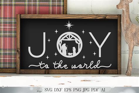 Joy To The World Nativity Scene Svg Christmas Svg 929684 Hand
