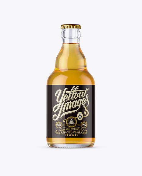 Download 330ml Clear Glass Beer Bottle Mockup in Bottle Mockups on ...