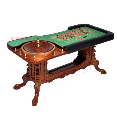 On the other end, the roulette table is. Roulette Casino Wheel play game Dollhouse miniature 1:12 ...