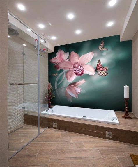 Papier peint pour salle de bain - 45 idées magnifiques! - Archzine.fr