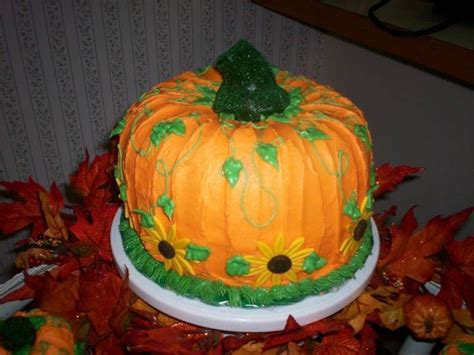 First Birthday Pumpkins Pumpkin Birthday Cake Make This For Grandma