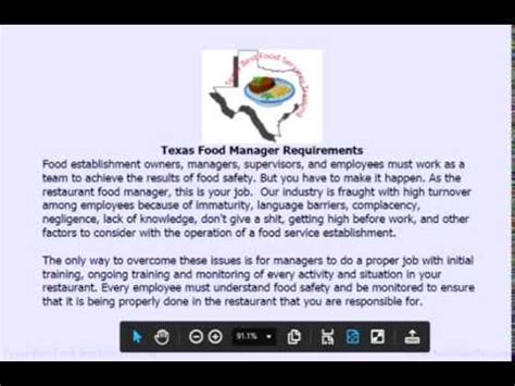 Food personnel in possession of a current accredited national or state of texas food manager safety card/certificate must obtain the city of houston food service manager's certification. Texas Food Manager Requirements - YouTube
