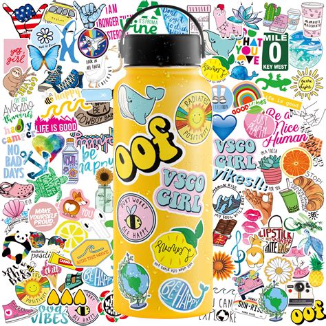 Buy Water Bottle Stickers Waterproof Stickers 100 Pack Vsco Stickers