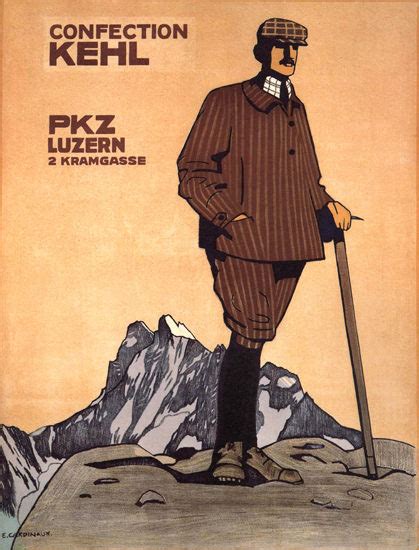 Pkz Luzern Confection Kehl Switzerland Schweiz Mad Men Art Vintage Ad Art Collection