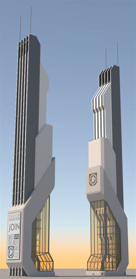 Futuristic Sci Fi Skyscraper 06 Cgtrader