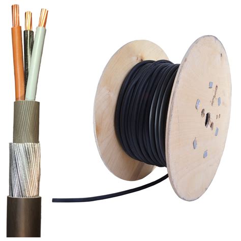 Buy 50m Drum 4mm 3 Core Swa Steel Wire Armoured Outdoor Cable 6943x