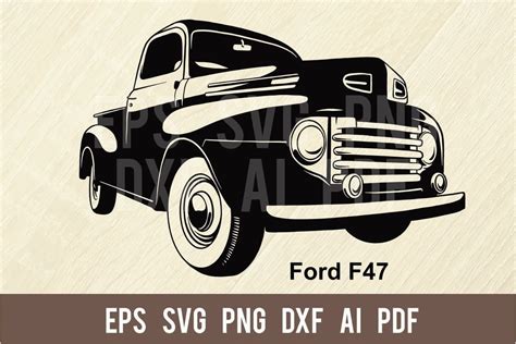 Ford F47 SVG Muscle Car Stencil Classic Pickup Truck Etsy