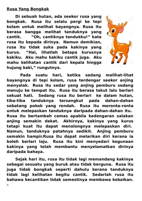 Cerita Literasi Pendek Gambaran