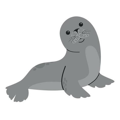 Cute Seal Animal Cartoon Vector 12717405 Vector Art At Vecteezy