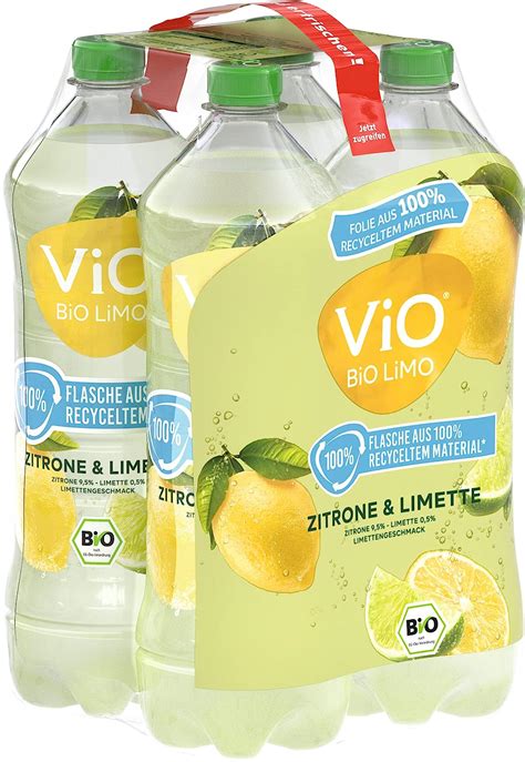 Vio Bio Limo Zitrone Limette Einweg 4 X 1l Amazonde Lebensmittel