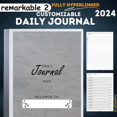 2024 Personalized Remarkable 2 Daily Journal For Remarkable 2 Template